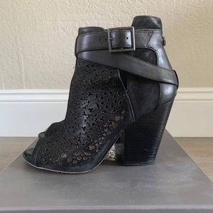 Vince Camuto black high heel booties